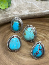 Avery Sterling Roped Oval Turquoise Ring