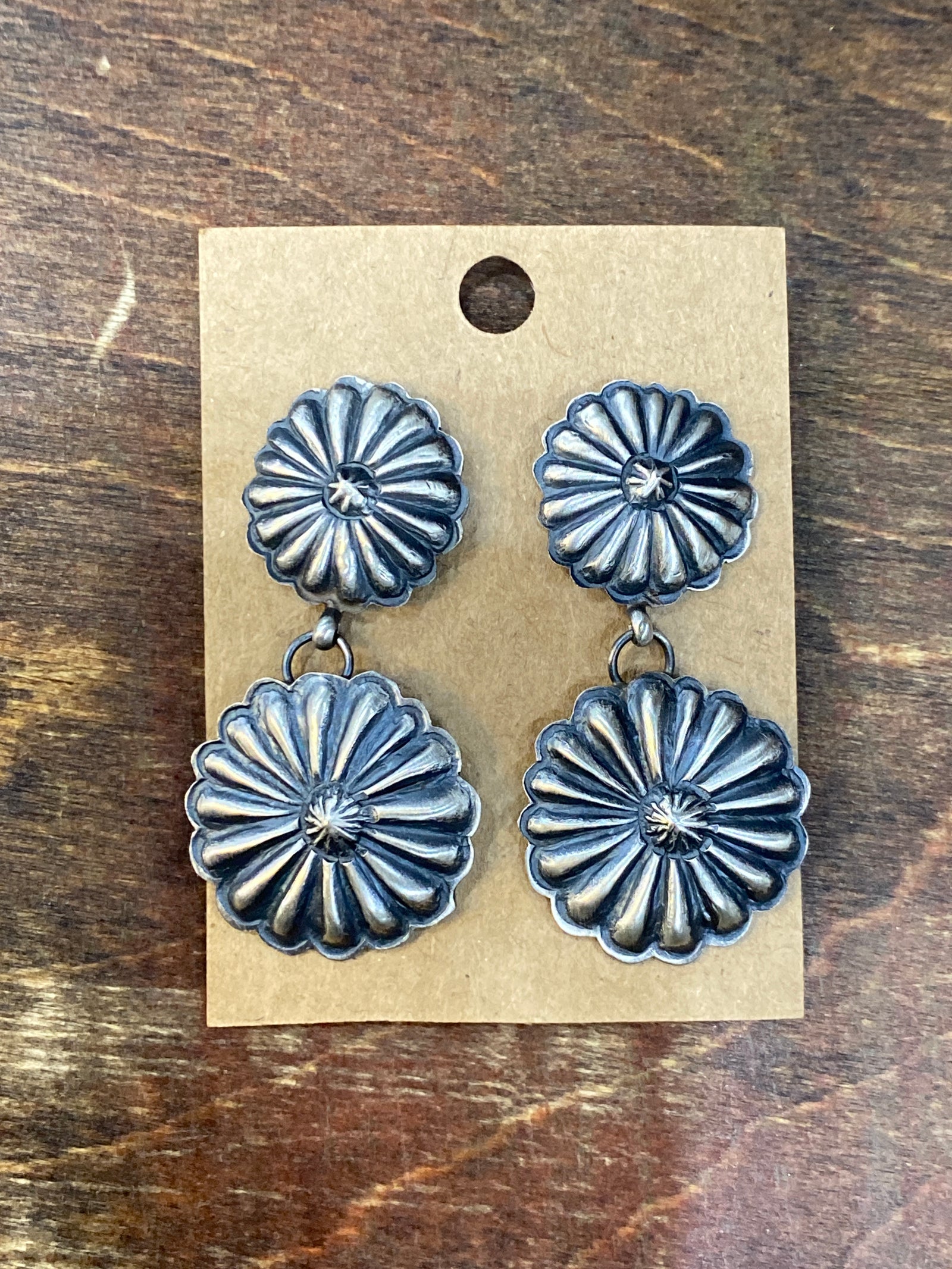 Ayla Sterling Concho Earrings
