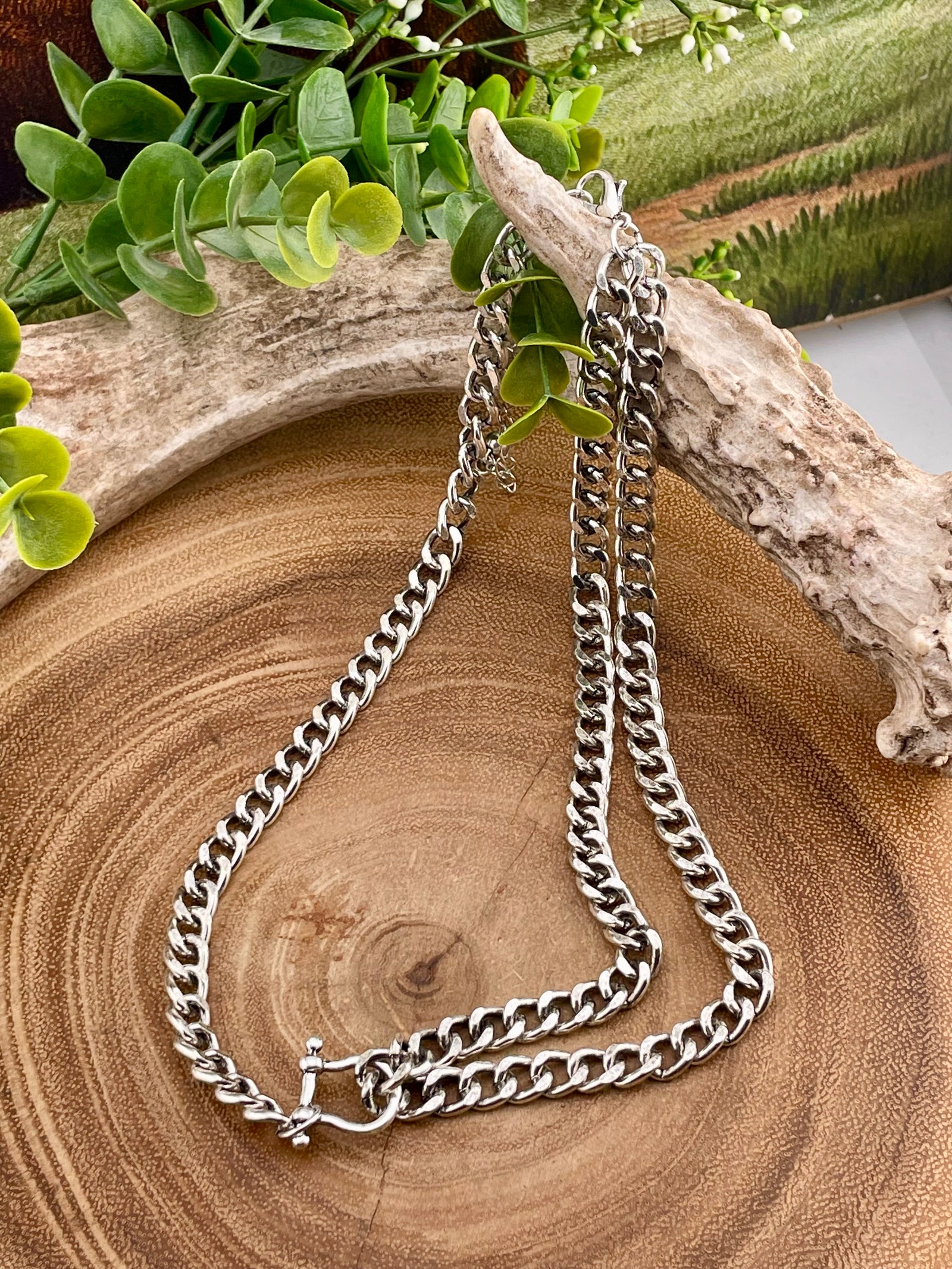 Landy Fashion Bit Necklace With Half Double Chain