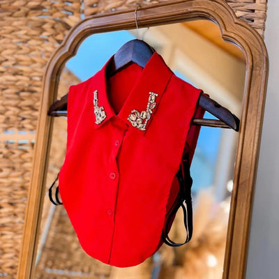 The Button Up Dicky - Cushion Rhinestone