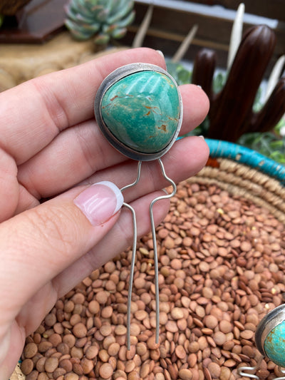 Williamson Sterling Turquoise Hair Pin