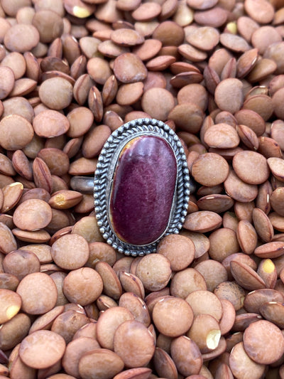 Verus Single Stone Purple Spiny Sterling Ring