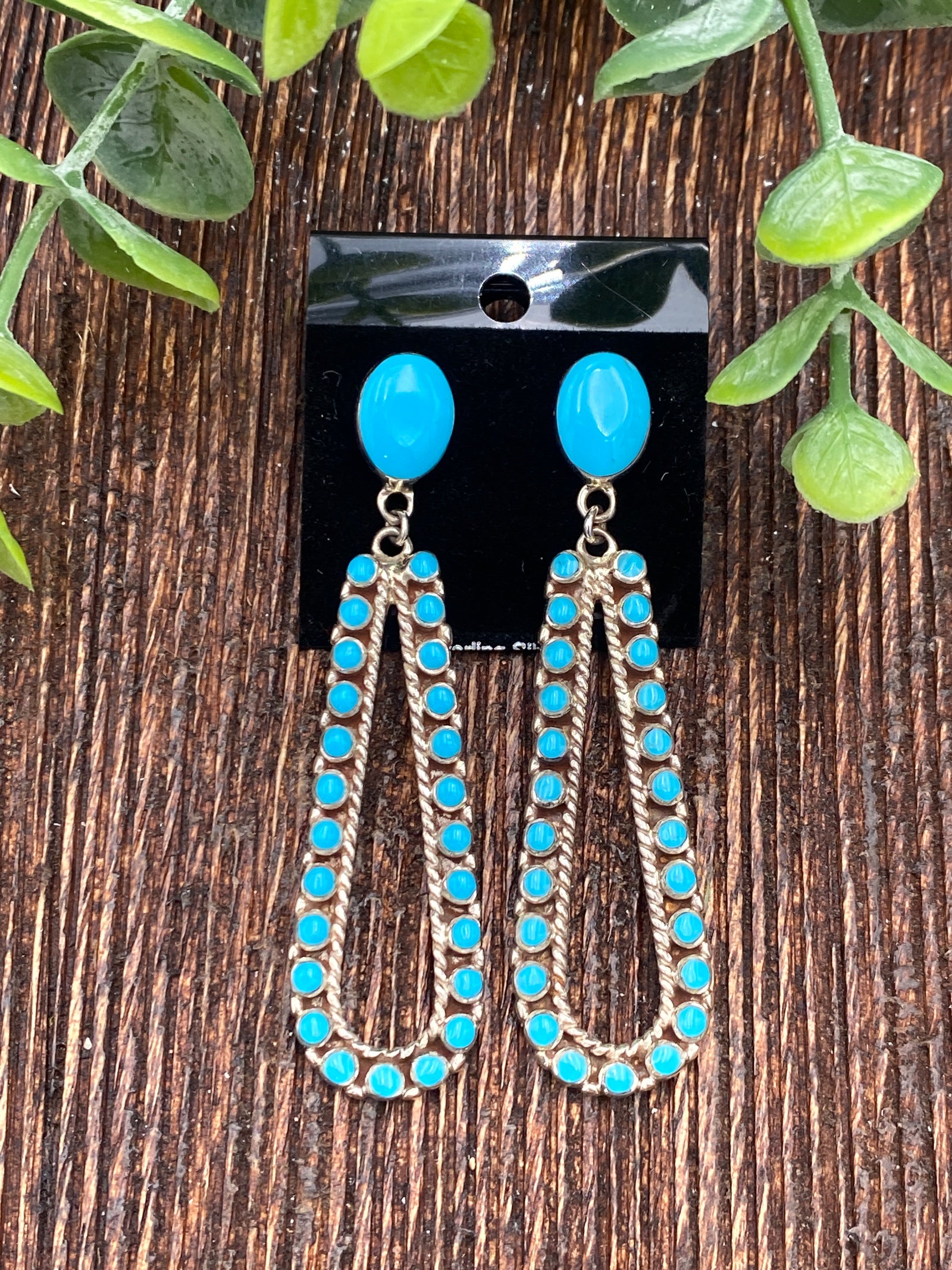 Abrista Stone Post Long Cluster Teardrop Earrings - 2.75"