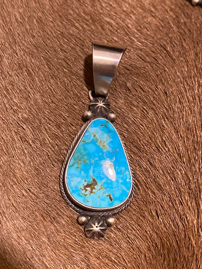 Echo Heights Sterling Framed Turquoise Pendant