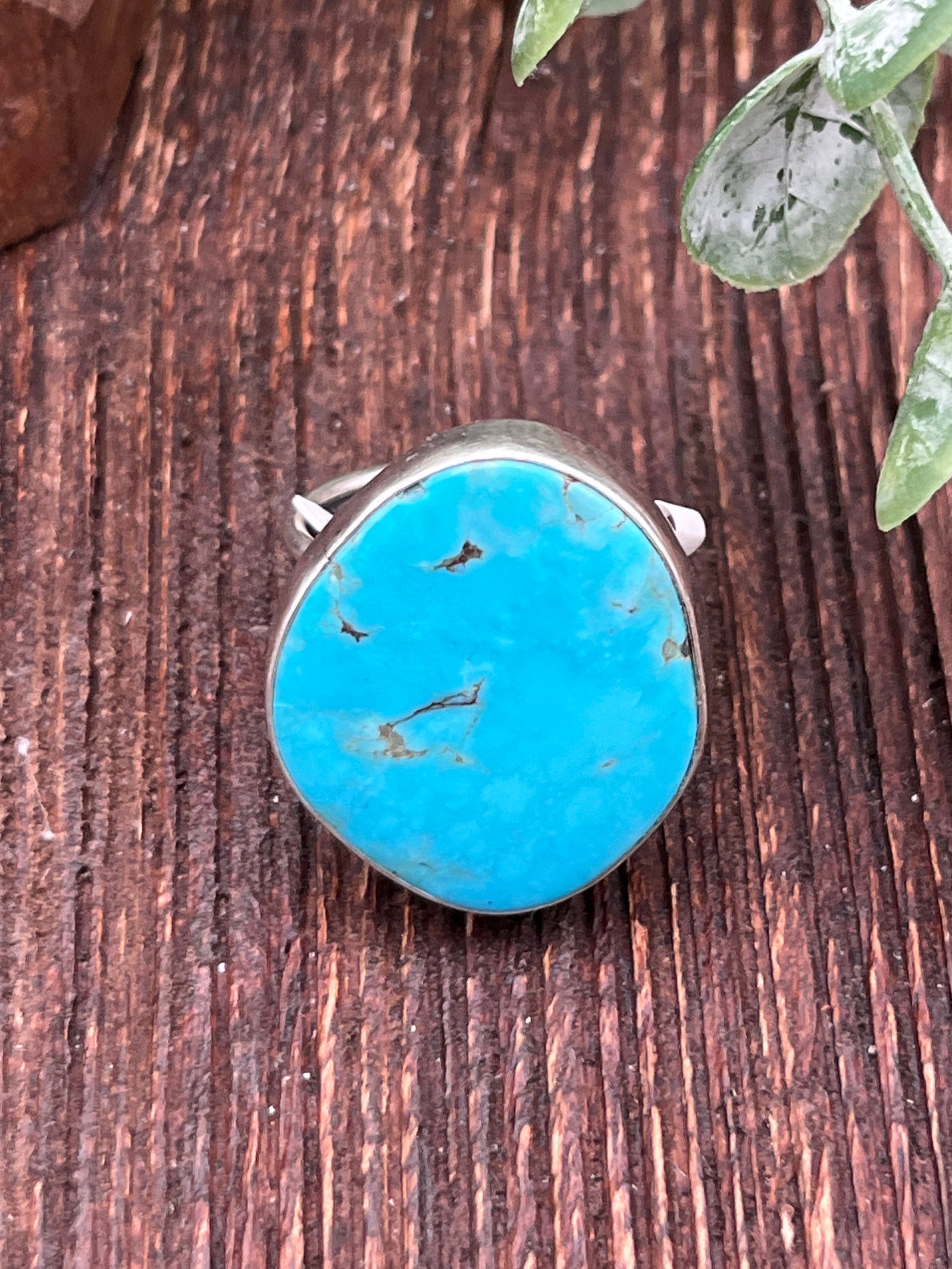 Caroline Triple Band Sterling Turquoise Ring - Size 9