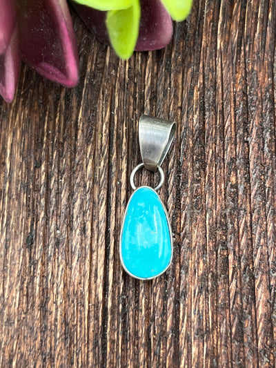 Jeston Simple Sterling Turquoise Pendant