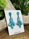 Victoria Kingman Turquoise Four Stone Drop Post Earrings