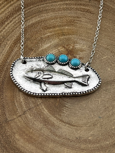 Bartlett Western Fish Necklace JN2145-SBTQS