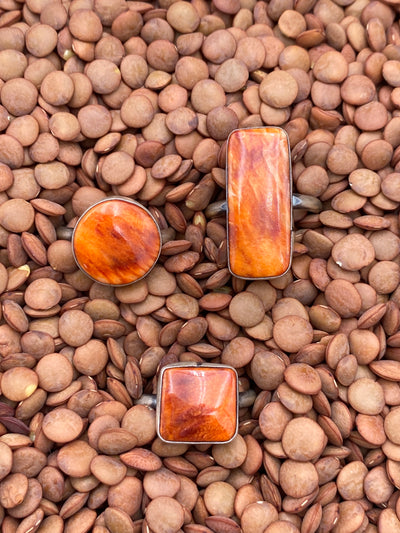 Rochester Simple Sterling Orange Spiny Ring