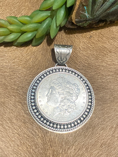 Flynn Liberty Coin Sterling Pendant - 1.9"
