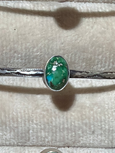 Crafton Single Stone Turquoise Slim Angled Cuff