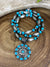 Bozeman 3 Strand Fashion Cylinder Navajo Bead Bracelet Set - Turquoise