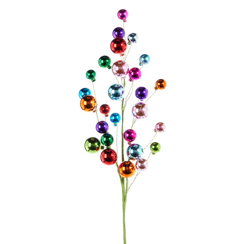 Multicolor Ball Ornament Spray - 31"