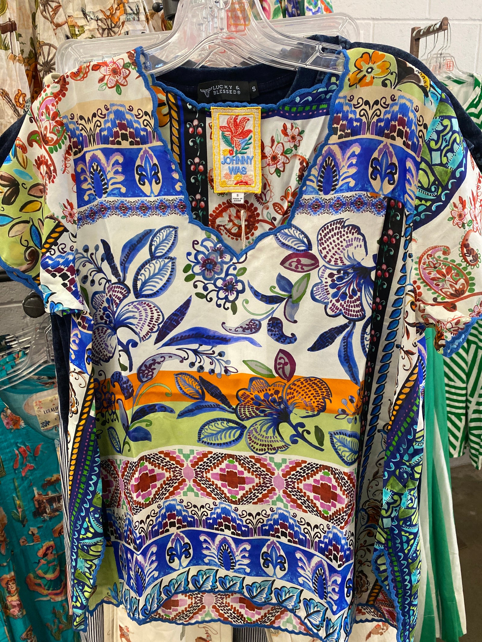 Johnny Was Marron Blouse
