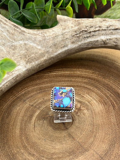 Henley Purple Mojave Turquoise Roped Square Ring