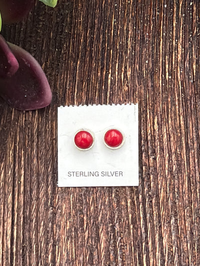 Preston Petite Smooth Edge Single Stone Sterling Earrings - .6mm