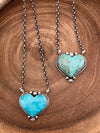 Cole Kingman Heart Stone Necklace - 1.25"