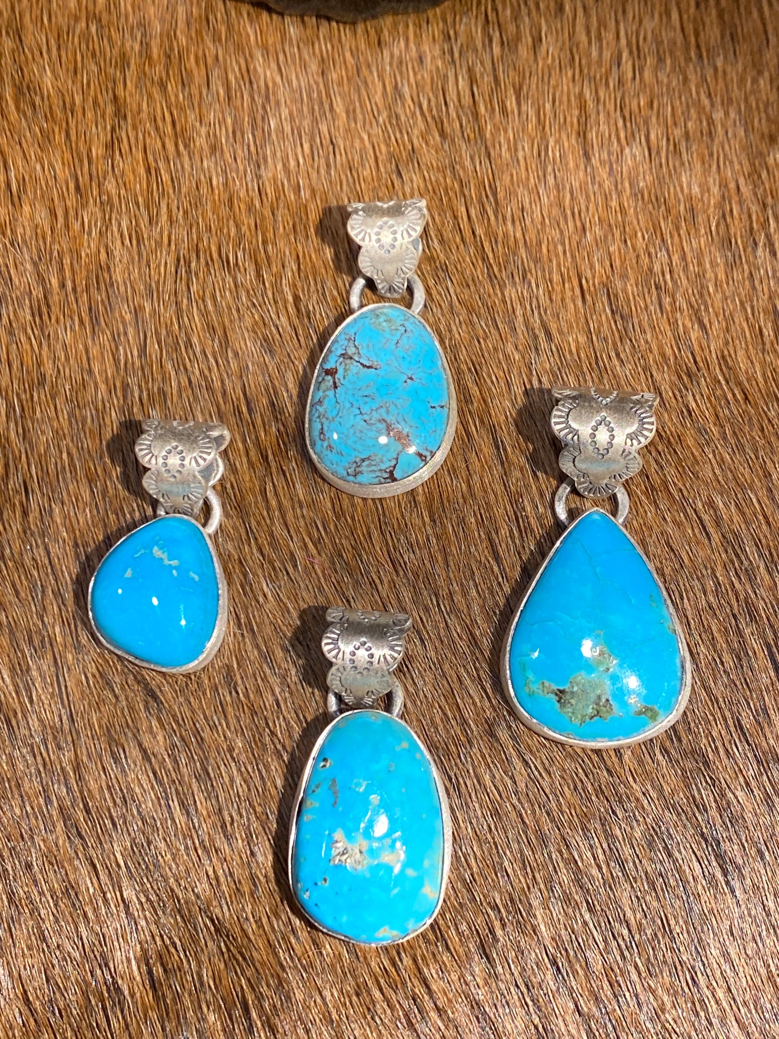 Niko Sterling Edge Single Stone Turquoise Pendant