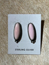 Avey Sterling Pink Conch Oval Post Earrings