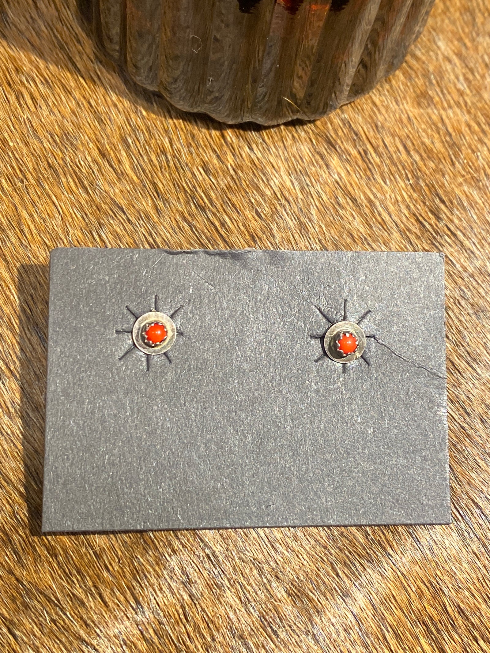 Venture Petite Sterling Coral Stud Earrings