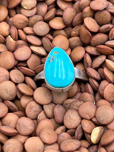 Bindale Sterling Turquoise Single Stone Rings - Size 7