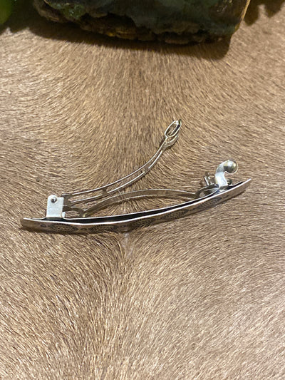 Cabrera Stamped Sterling Barrette - 2.5"