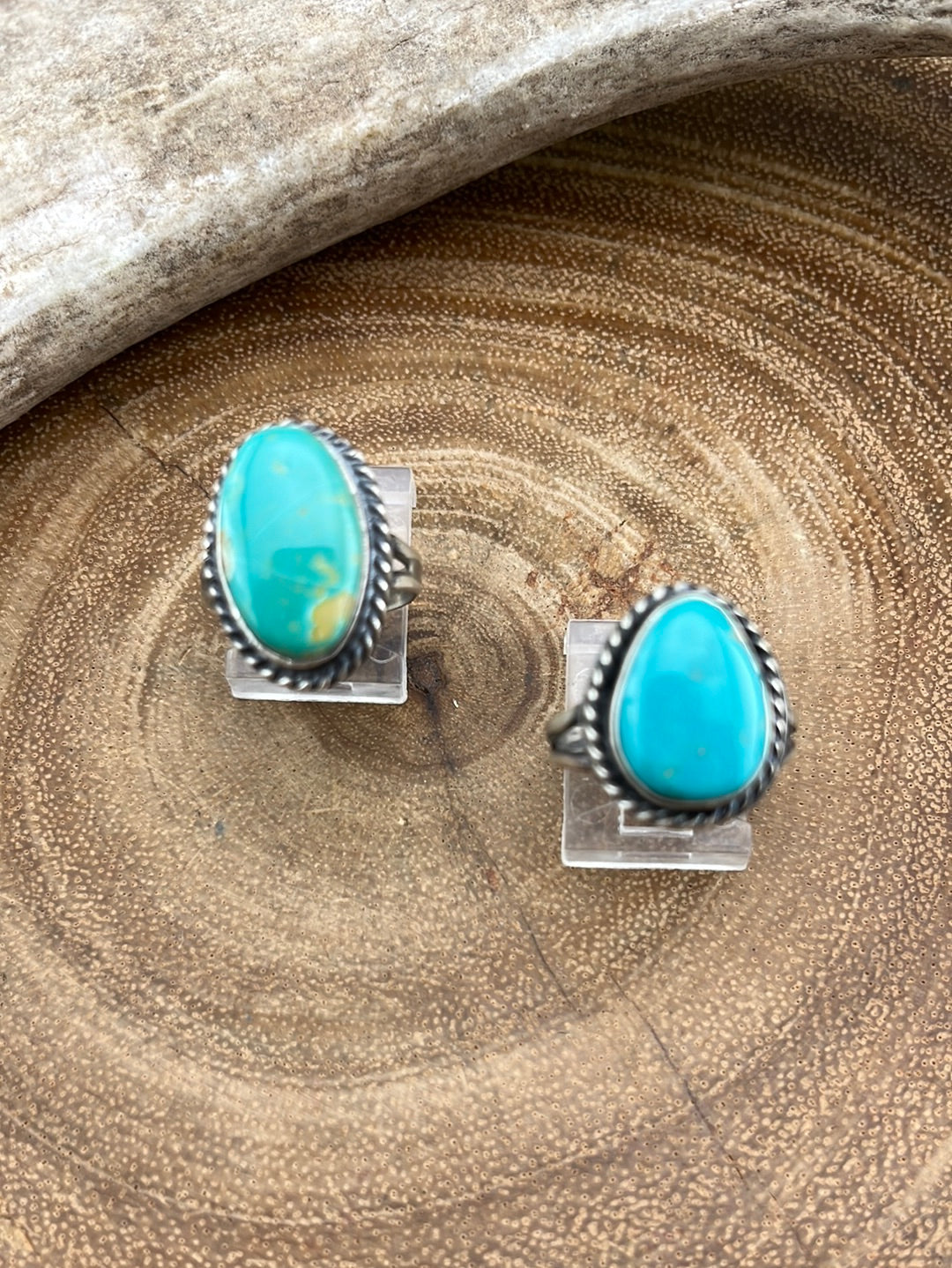 Katmal Sterling Roped Turquoise Ring