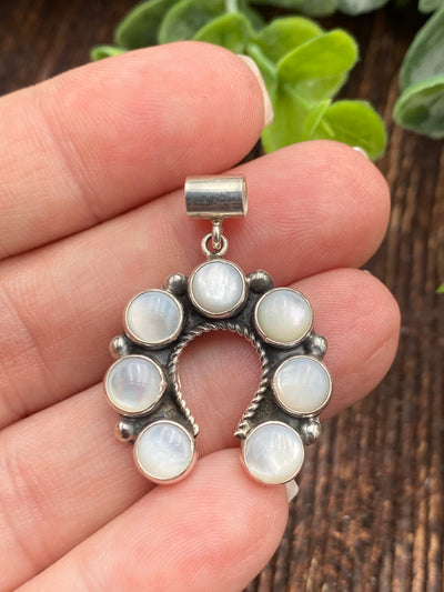Lola Sterling Opal Horseshoe Pendant