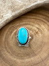 Glacier Bay Sterling Oval Turquoise Ring - size 10