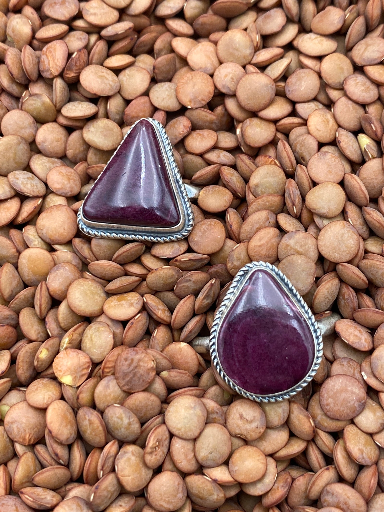 Deep Waters Sterling Single Stone Purple Spiny Ring