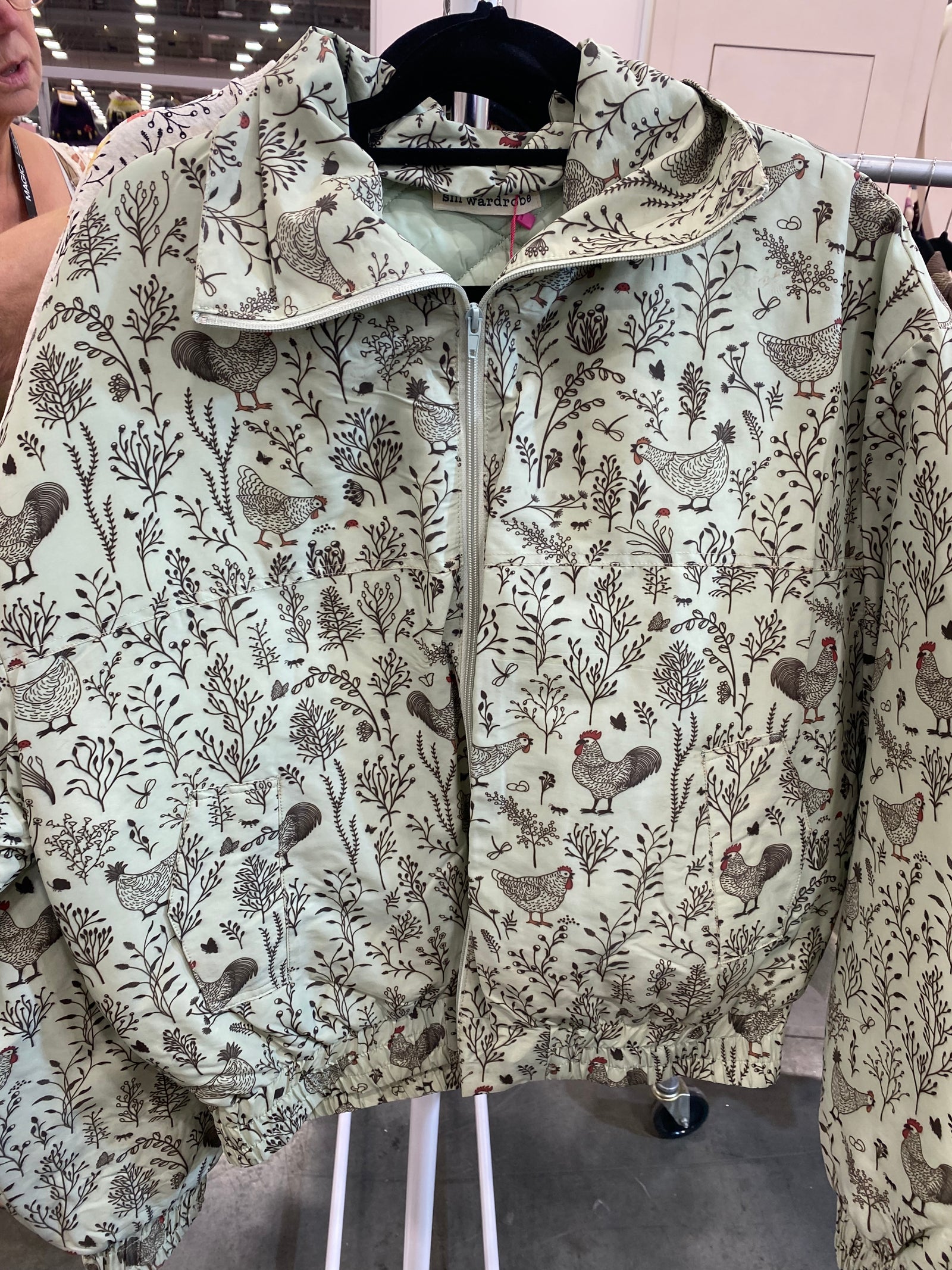 Chicken Floral Puffer Jacket