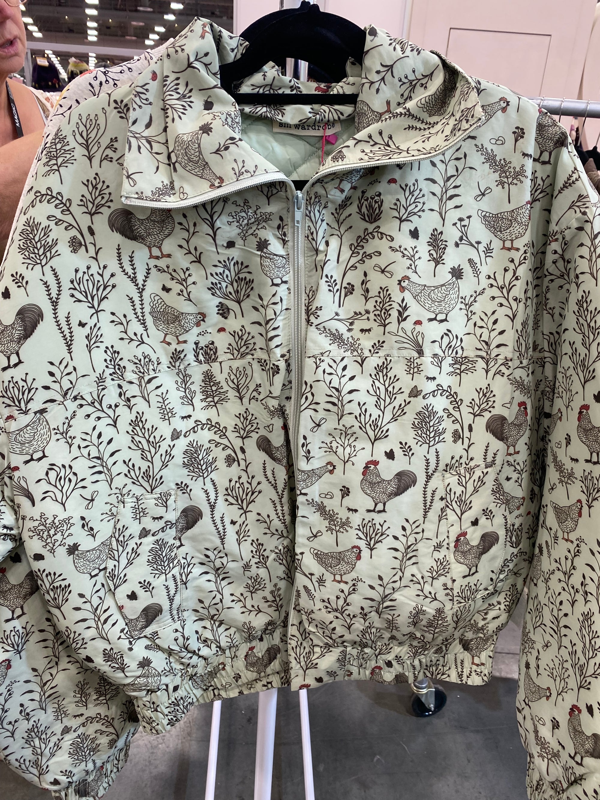 Chicken Floral Puffer Jacket