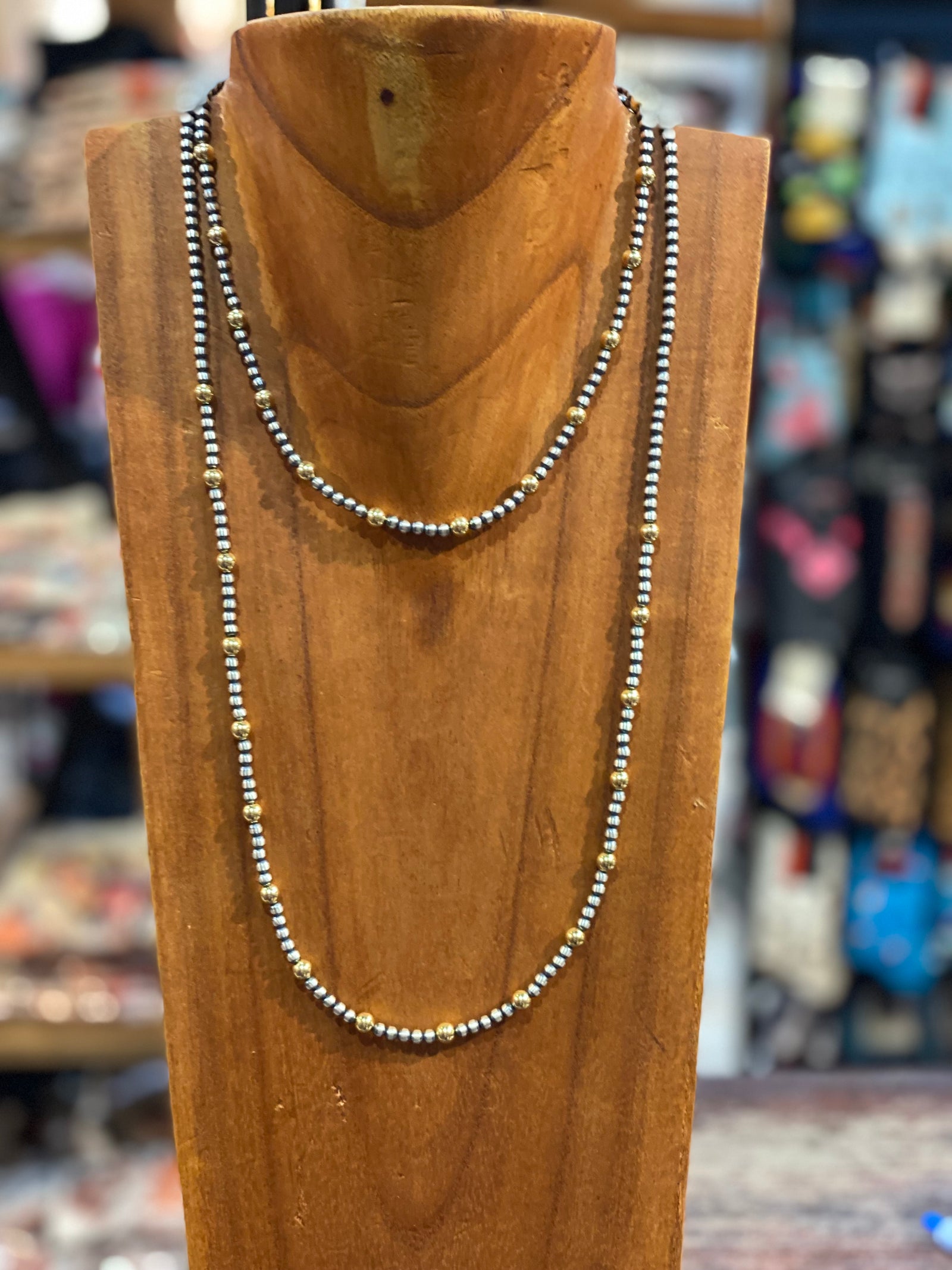 4mm Sterling Silver with Gold