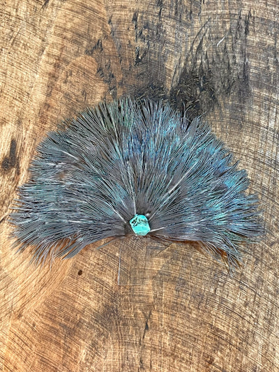 Crown Hat Feather Accent With Turquoise Nugget