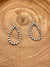 Fashion Silver Beaded Open Teardrop Fish Hook Earrings