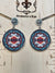 Western Aztec Print Bubble Fish Hook Earrings