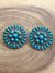 Rocky Mountain 2" Medallion Cluster Earrings - Turquoise