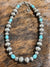 Blinn Fashion Navajo, Stamped Bead & Turquoise Necklace - 18"