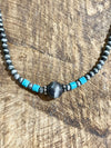 Stila Navajo Turquoise Navajo Necklace - 16"