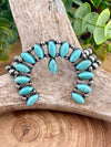 Devan Triple Strand 5mm Navajo Stretch Bracelet With Naja - Turquoise