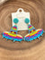 Beaded Sombrero Earrings - BLUE MULTI