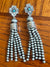 Erica Fashion Cross Post Navajo Tassel Earrings - Turquoise