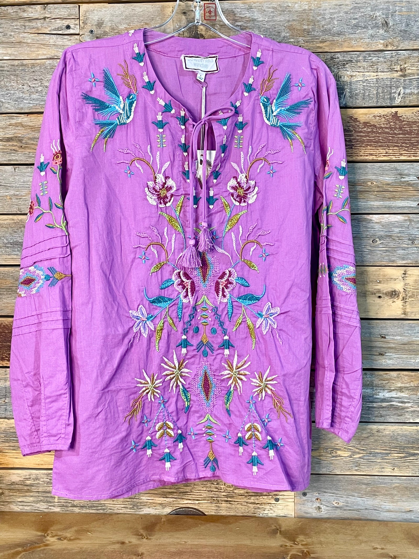 Johnny Was Gabriella Pintuck Blouse - Pansy