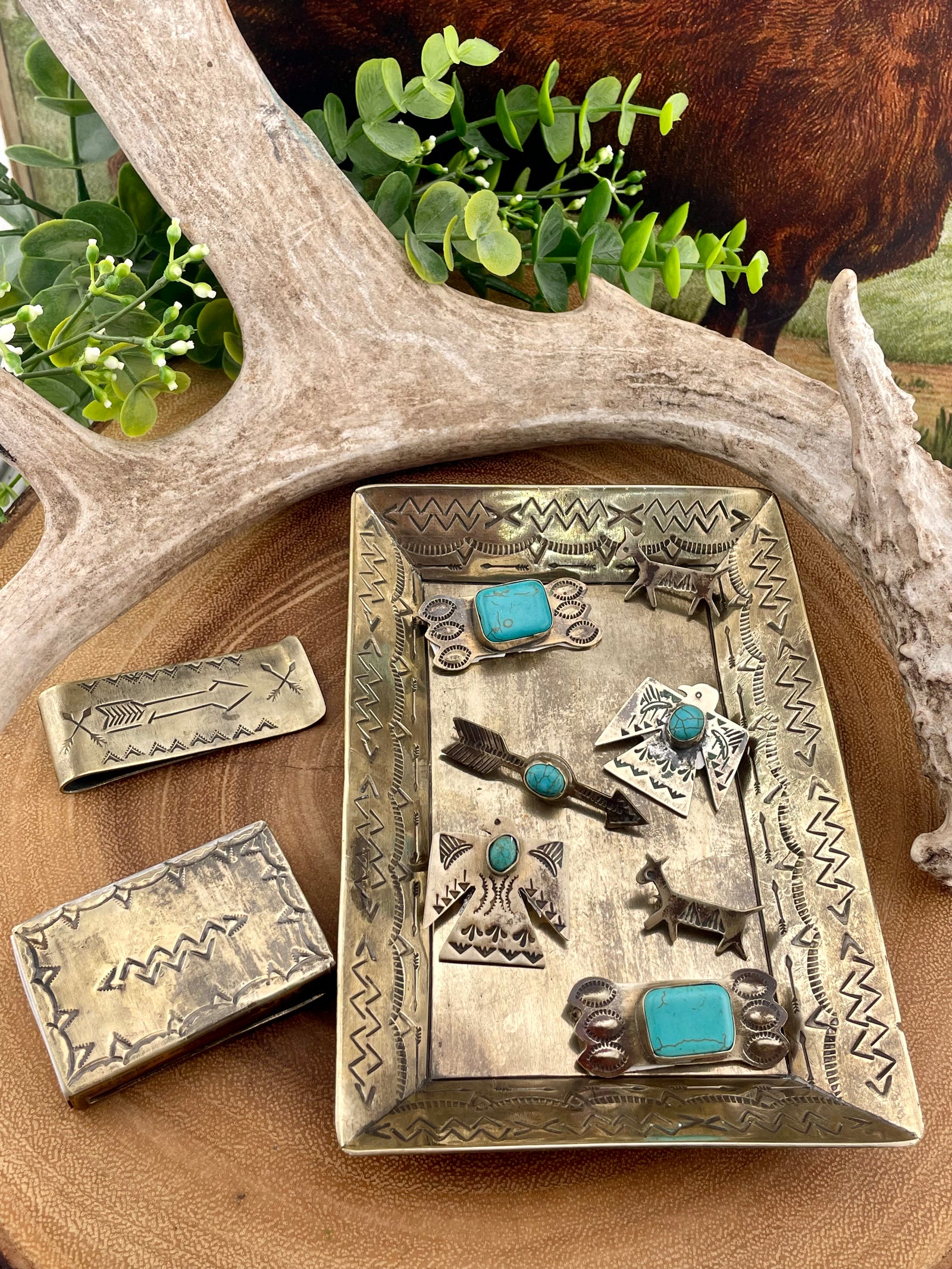 German Silver Stamped Hat/Lapel Pins