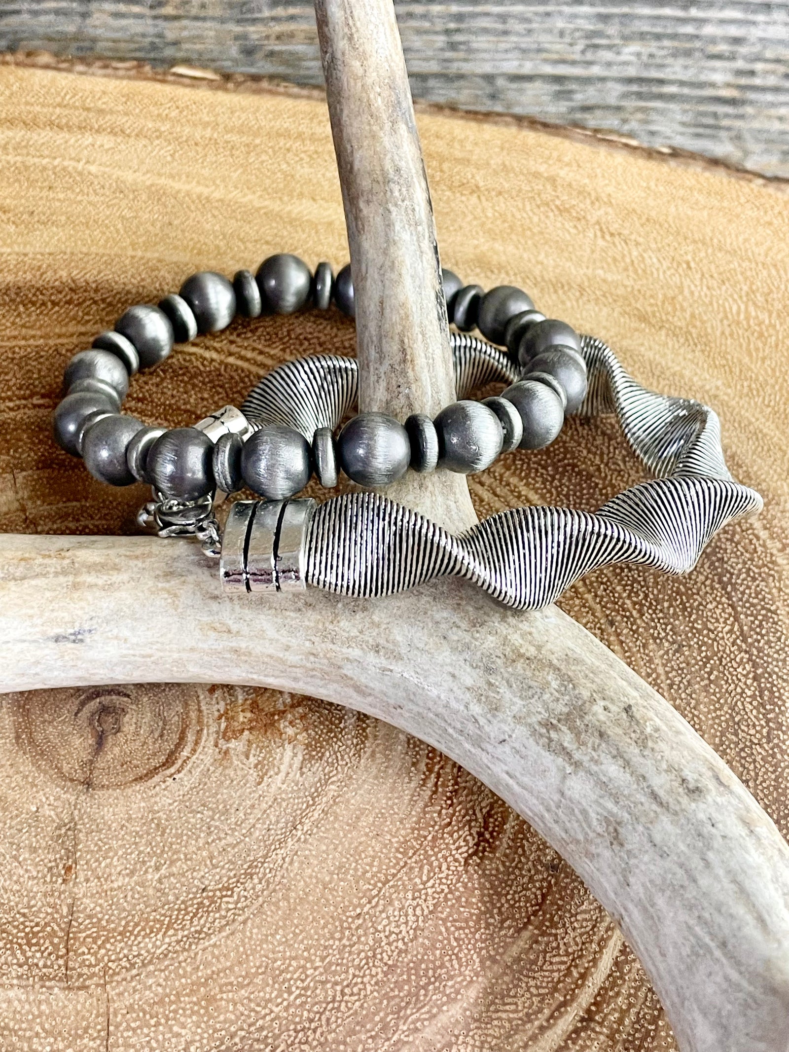 Twisted Spring & Navajo Bracelet Set