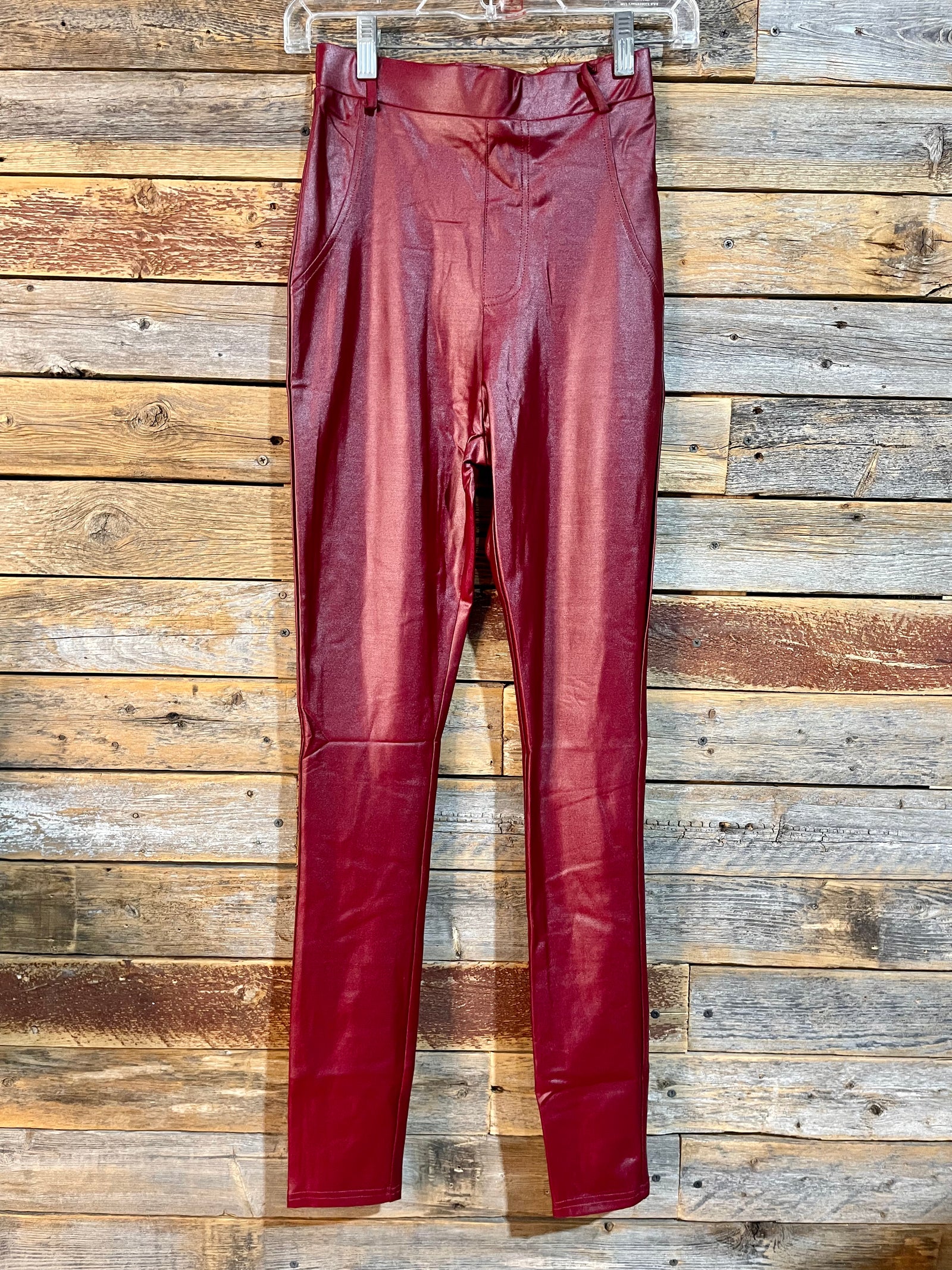 Bethany Shiny Pull On Legging With Belt Loops