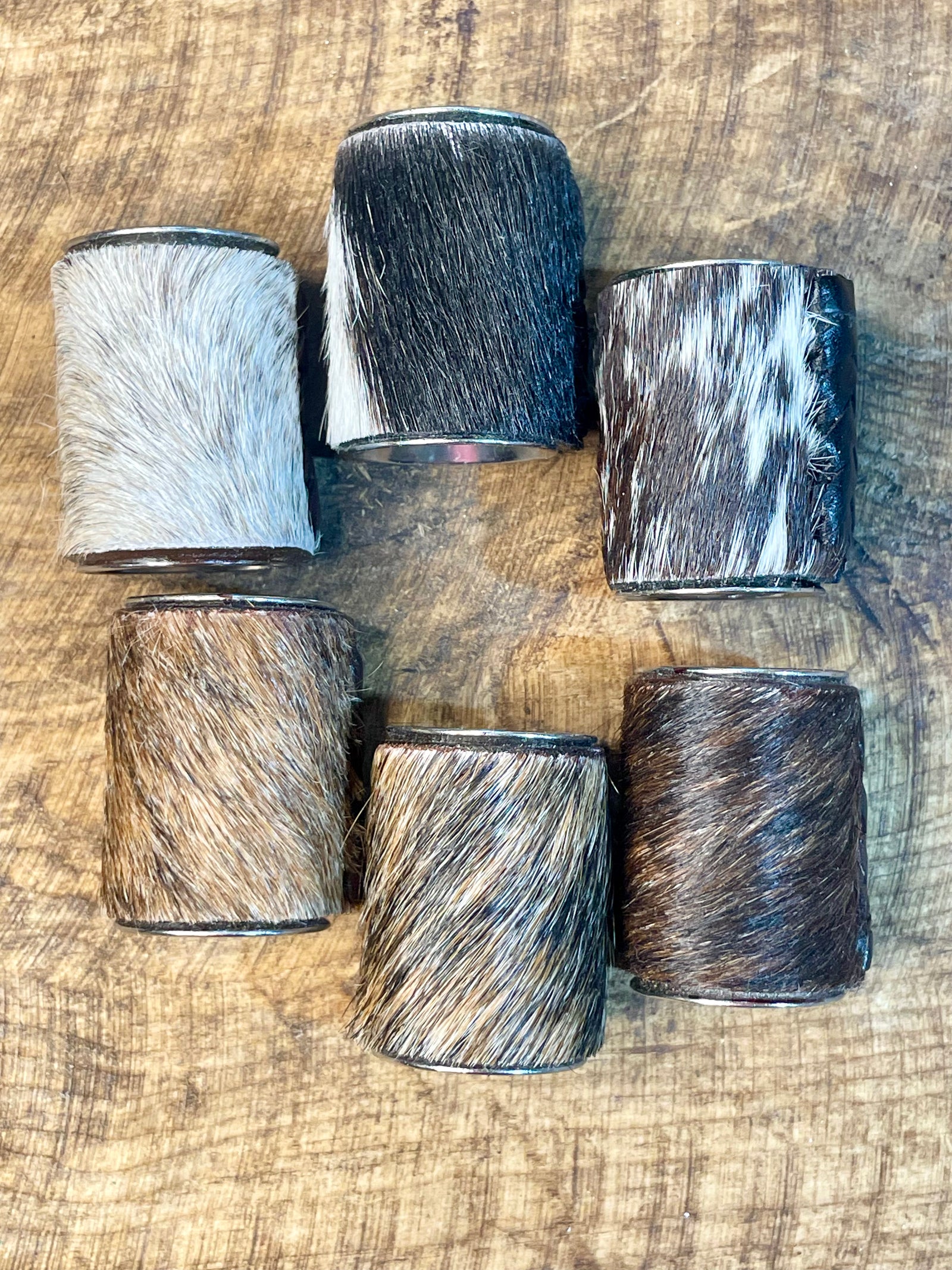 Hair On Leather Scarf Slide