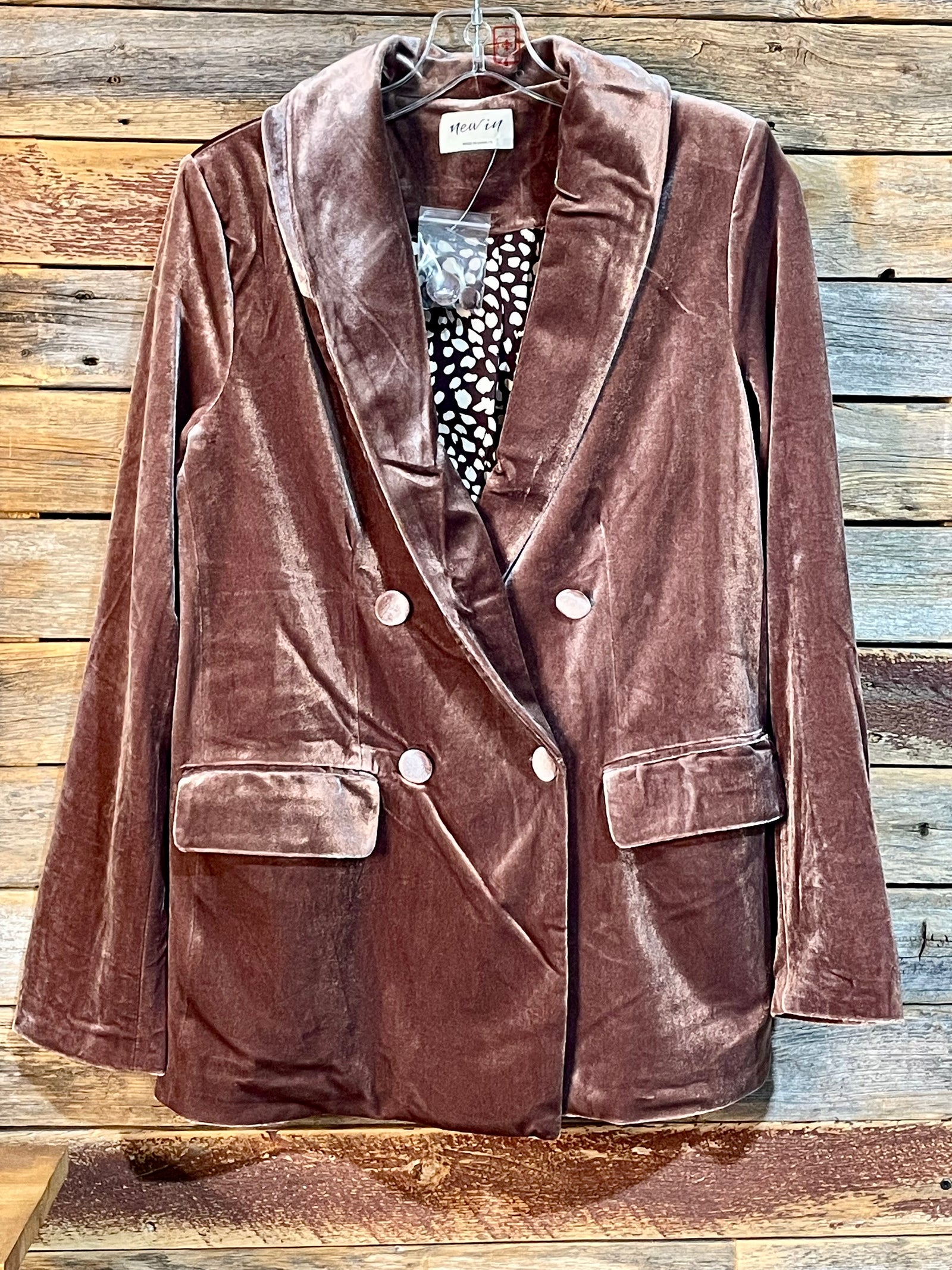 Shanna Lined Velvet Blazer