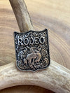 Bronc Rider Fashion Stamped Rodeo Necklace & Ring