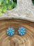 Freida 1" Fashion Flower Stud Earring - Turquoise